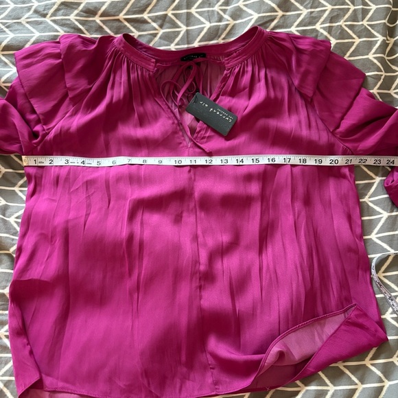 Current Air NWT Boutique Pink Magenta Long Sleeve Blouse Size Small - Picture 8 of 9